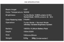 large V6K SCUBALAMP 6